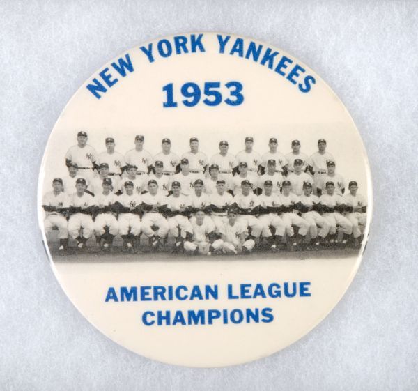 PIN 1953 New York Yankees AL Champs